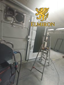 Industrial welding workstation with steel components and fabrication equipment – Elmiron
