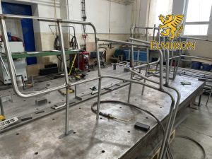 Industrial welding and assembly of steel structures inside production facility – Elmiron