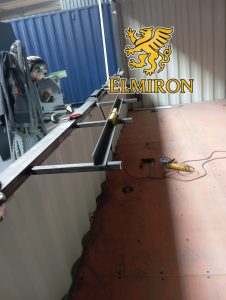 Industrial welding and assembly area inside manufacturing facility – Elmiron