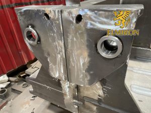 Industrial steel component with welded mounting points for structural assembly – Elmiron