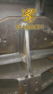 Industrial steel welding detail on structural metal assembly – Elmiron