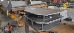 Industrial metal assembly and welding work