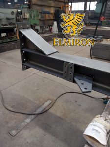 Industrial steel hall construction site