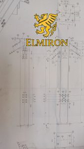 Industrial steel hall with overhead crane system