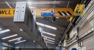 Industrial hall equipped with bridge crane