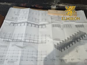 Steel structure assembly for industrial facilities