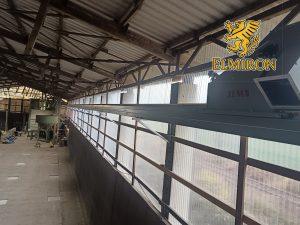 Industrial construction using steel framework